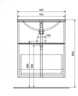 Kúpeľňa SAPHO - MITRA umývadlová skrinka 59,5x70x45,4 cm, biela MT061