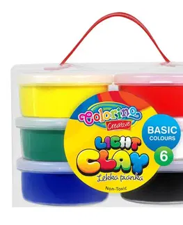 Kreatívne a výtvarné hračky PATIO - Colorino modelovacia hmota Light Clay 6 farieb