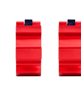 Bezpečnostné objímky pre činky Set olympijských hliníkových objímok inSPORTline CL-21 50mm červená
