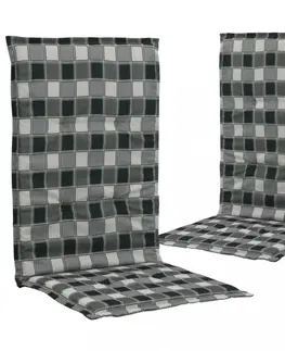 Záhradné sedáky Vodeodolné podušky na záhradné stoličky 2 ks Dekorhome Čierna / biela