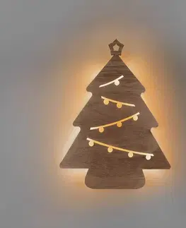 Vianočné dekorácie Solight LED nástenná dekorácia Vianočný stromček, 24x LED, 2x AA