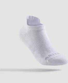 bedminton Detské športové ponožky RS 160 nízke 3 páry biele a tmavomodré