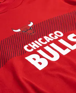 tričká Detské spodné tričko NBA Bulls s dlhým rukávom červené