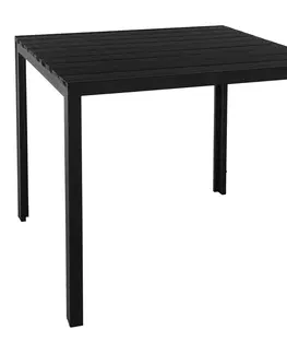Záhradné stolíky Záhradný stôl, 90 cm, čierna, ABELO