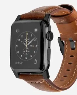 Príslušenstvo k wearables Nomad kožený remienok Apple Watch 42/44 mm - Traditional Brown/Black NM1A4RBT00