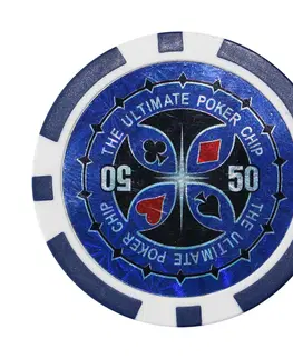 Ostatné spoločenské hry Poker žetón MASTER s hodnotou - modrý