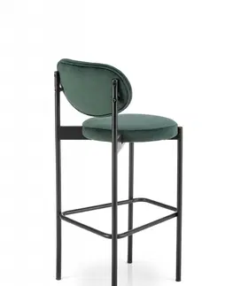 Barové stoličky Barová stolička H108 Halmar Tmavo zelená