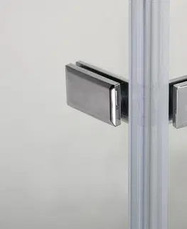 Sprchovacie kúty H K - Štvorcový sprchovací kút MELODY F5 100x100 cm s jednokrídlovými dverami s pevnou stenou vrátane sprchovej vaničky z liateho mramoru SE-MELODYF5100100/THOR-100SQ