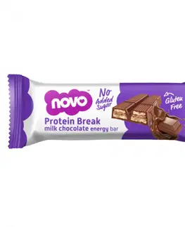 Proteínové tyčinky Novo Nutrition Protein break bar 25 x 21,5 g mliečna čokoláda