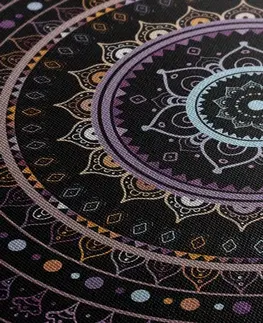Obrazy Feng Shui Obraz Mandala so vzorom slnka vo fialových odtieňoch