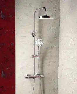 Sprchy a sprchové panely AQUALINE - LIGA sprchový stĺp s termostatickou batériou, chróm SL533
