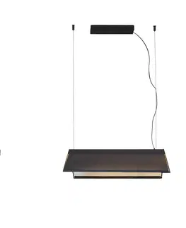 Závesné svietidlá FARO BARCELONA Ludovico Povrchové závesné svetlo LED, 60 cm, čierna