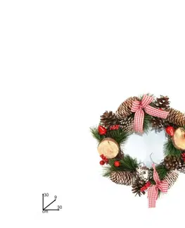 Vianočné dekorácie MAKRO - Veniec vianočný 30cm