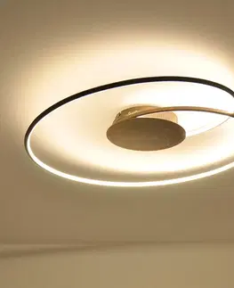 Stropné svietidlá Lindby Stropné LED svietidlo Joline hrdzavo-hnedé 74 cm