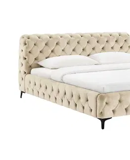 Postele LuxD Dizajnová posteľ Rococo 180 x 200 cm šampanský zamat
