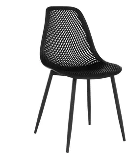 Stoličky Jedálenská stolička, čierna, TEGRA