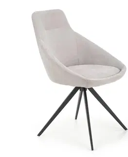 Čalúnené stoličky Stolička K431 tkanina/kov svetlý popol 55x54x84