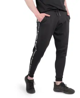 Pánske klasické nohavice Pánske tepláky inSPORTline Comfyday Man štandardná - čierna - L