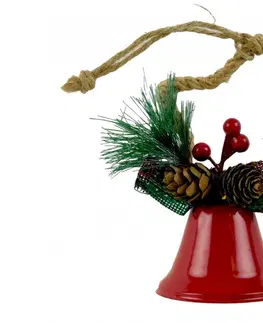 Vianočné dekorácie MAKRO - Dekorácia vianočná - zvonček 14x6cm