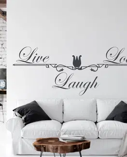 Nálepky na stenu Nálepka na stenu - Live, Love, Laugh