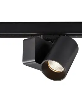 Svietidlá pre 1fázové koľajnicové svetelné systémy Lindby Lindby LED reflektor Linaro/Brinja, čierny, 1-fázový