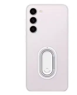 Puzdrá na mobilné telefóny Puzdro Clear Gadget pre Samsung Galaxy S23 Plus, transparent (s odnímateľným úchytom) EF-XS916CTEGWW