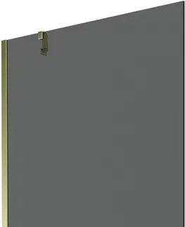 Sprchové dvere MEXEN/S - Next vaňová zástena FIX 100 x 150 cm, grafit, zlatá 895-100-000-00-40-50