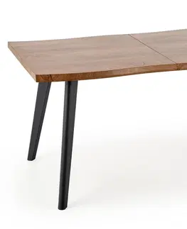 Jedálenské stoly HALMAR Dickson 120/180 rozkladací jedálenský stôl prírodná / čierna