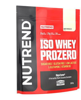 Proteíny Práškový koncentrát Nutrend ISO WHEY Prozero 500 g biela čokoláda