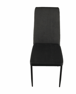 Jedálenské stoličky KONDELA Enra jedálenská stolička tmavosivá / čierna