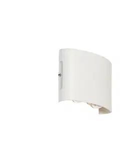 Vonkajsie nastenne svietidla Vonkajšie nástenné svietidlo biele vrátane LED 4 svietidiel IP54 - Silly