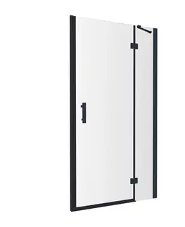 Sprchovacie kúty OMNIRES - MANHATTAN sprchové dvere pre bočnú stenu, 90 cm čierna mat / transparent /BLMTR/ ADC90X-ABLTR