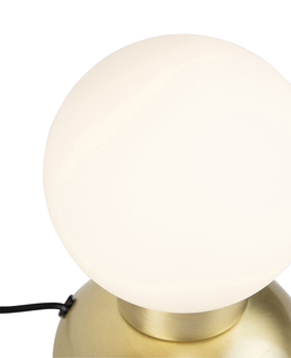 Stolove lampy Dizajnová stolná lampa zlatá stmievateľná vrátane LED - Majestic