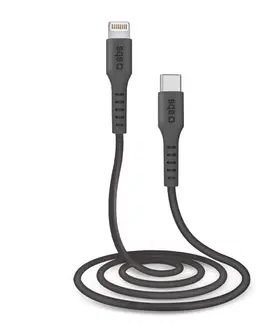 Dáta príslušenstvo SBS Kábel USB-C/MFI Lightning, dĺžka 1 m, čierna TECABLELIGTC1K