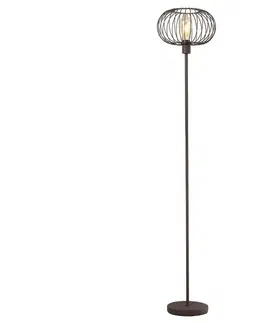 Lampy    KL107012 - Stojacia lampa WIRE 1xE27/15W/230V hnedá 