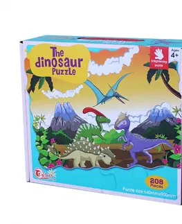 Hračky puzzle RAPPA - Puzzle dinosaury 208 ks, 90x64 cm