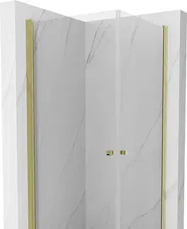 Sprchovacie kúty MEXEN/S - Pretoria Duo sprchovací kút 100x90 cm, transparent, zlatá 852-100-090-50-00-02
