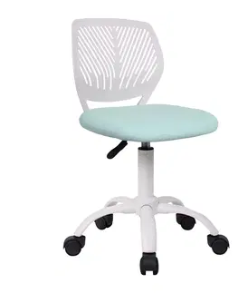 Kancelárske kreslá Otočná stolička, neomint/biela, SELVA