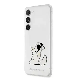 Puzdrá na mobilné telefóny Zadný kryt Karl Lagerfeld PCTPU Choupette Eat pre Samsung Galaxy S23, transparentná 57983112893