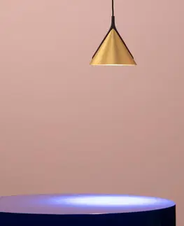 Závesné svietidlá Axo Light Axolight Jewel Mono Pendant čierno-zlatý 2700K 38°