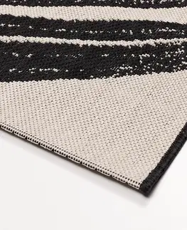 Koberce Lineo vlnený/čierny koberec 120x170cm