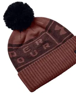 Zimné čiapky Pánska čiapka Under Armour Big Logo Pom Beanie Cinna Red - OSFA