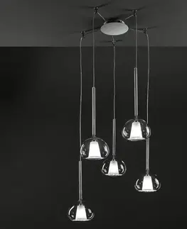 Závesné svietidlá Sforzin Päťsvetelné dizajnové závesné svietidlo Beba