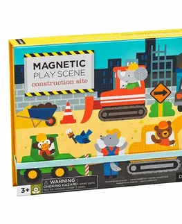 Drevené hračky Petit Collage Magnetická tabulka stavba