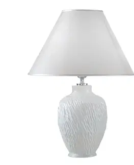 Stolové lampy austrolux Stolná lampa Chiara z keramiky, v bielej, Ø 30 cm