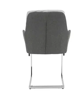 Stoličky Jedálenská stolička, sivá Velvet látka/látka, CHIMENA
