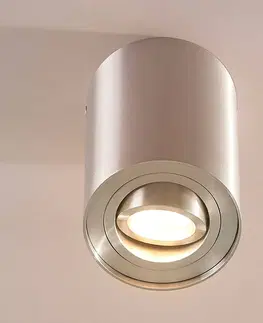 Stropné svietidlá Arcchio Arcchio stropné bodové svietidlo Jolina, okrúhle, brúsený hliník