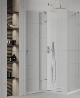 Vane MEXEN/S - Roma sprchovací kút 70x70, kyvný, číre sklo, chróm + vanička 854-070-070-01-00-4010