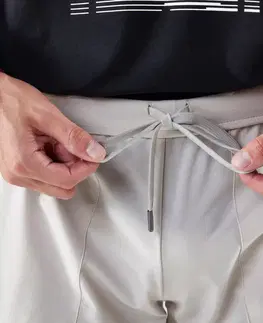 bedminton Pánske tenisové šortky Dry+ priedušné béžové