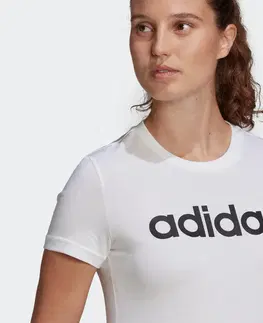 fitnes Dámske tričko na cvičenie biele
